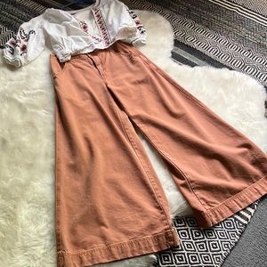 Rust wide leg Free People pants